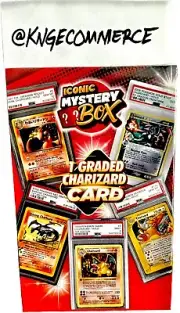 Factory SEALED Iconic Mystery Graded Charizard Box Pokemon PSA BGS CGC