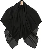 [Generic] Chiffon 90 Square Scarf Hijab Shawls Women Wraps Casual Cape Ladies Scarves(Black)