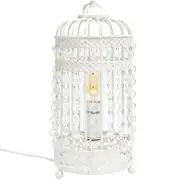 Harmony White Iron Birdcage Table Lamp