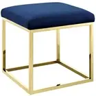 Modway Furniture Anticipate Ottoman, Gold Navy - EEI-2849-GLD-NAV