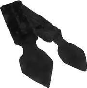 [SAFIGLE] Plush Cross Scarf Warm Plush Scarf Women Collar Scarf Scarfs for Women Warm Winter Collar Scarf Cross Scarf Knitted Scarf Girl Scarf Winter Fuzzy Scarf Polyester Black