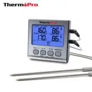 ThermoPro Meat Thermometer Dual Probe Digital Cooking Grill Thermometer w/Timer