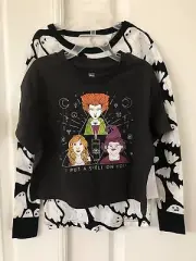 Cat & Jack Size 12 Top Black White Ghost and Hocus Pocus Size S NWT