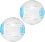 BELLIFFY 2pcs Hamster Exercise Balls Transparent Chinchilla Running Balls for Safe Pet Play Easy to Lightweight Design for Pets Interactive Fun