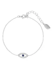 [Georgini] Rock Star Blue Evil Eye Bracelet in Silver