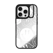 iPhone 16 Pro Mirror Ring Stand Case MagSafe Compatible White Smile