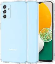 [2 Pack] Clear Case for Samsung Galaxy A13 5G, Soft Silicone Slim Full-Body Protective Cover Compatible with Samsung Galaxy A13 5G Phone Case (Clear+Clear)