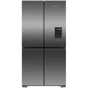 Fisher & Paykel 538L Quad Door Refrigerator - Black Stainless Steel RF605QNUVB1