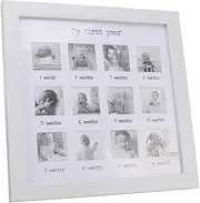 Baby First Year Photo Frame,Newborn Monthly Photo Frame,12 Months Photo Frame,Baby Growth Record,Bedroom Decoration