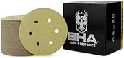 BHA 6" Inch 6 Hole Hook and Loop Sanding Discs for Orbital DA Sanders - 100 Pack (180 Grit)