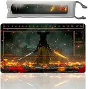 Lorcana Playmat for TCG Trading Card Games,Gamemat 23.6 inches by 13.7 inches, The bottom of The game is non-slip, with auxiliary combat frame suitable for beginners (15,Auxiliary box1)