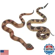 GBPLAIN 2Pcs Realistic Fake Snakes，Rubber Snakes Realistic Keep Birds Away Fi