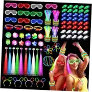 Glow in the Dark Party Supplies for Kids, Light Up Party Favors with 72 LED