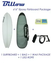 NEW Billow 6'6" Epoxy Fish Surfboard Package with 5xFCS fins Shortboard