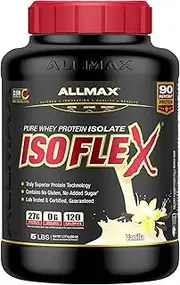 ALLMAX Nutrition - ISOFLEX - 100% Ultra-Pure Whey Protein Isolate - Vanilla - 5 Pound
