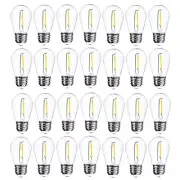 30-Pack S14 Edison Light Bulbs LED 1W, Shatterproof, Visther Bulbs String Patio