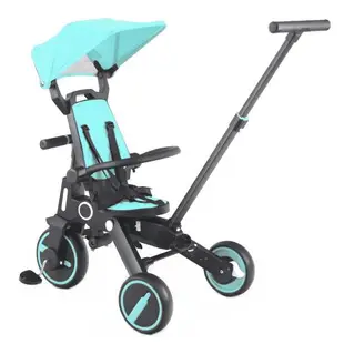 BabyBabe 艾力克II 幼兒騎乘三輪車(多功能)-薄荷藍