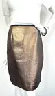 NWT Tory Burch Brandy Skirt Metallic Gold Lined Back Zip Size Medium 8 $325