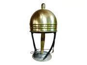 Medieval 18-Gauge Iron Helmet with Stunning Brass Finish – Knight’s Ultimate