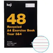 Keji A4 55gsm 12mm Ruled Exercise Book Year 3/4 QLD 48 Page