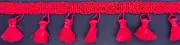 2" Red Tassel Fringe Fabric Trim 11 Yards Holiday Trimming