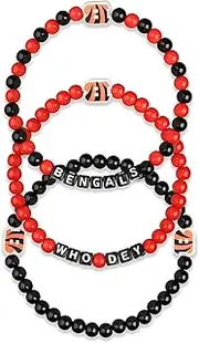 FOCO Cincinnati Bengals NFL 3 Pack Beaded Friendship Bracelet