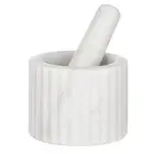 Mason White Marble Mortar & Pestle Kitchen Condiments Storage Accessories