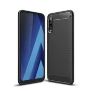 MCC Slim Samsung Galaxy A70 2019 Carbon Fibre Soft Carbon Case Cover A705 [Black]