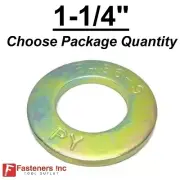 1-1/4" F436 SAE Structural Yellow Zinc Plated Hardened Flat Washers A325 A490