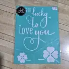 “Luck To Love You” Chalk Couture Chalk Transfer Stencil Sz B RETIRED 8.5"x11"