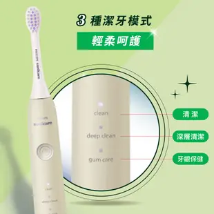 PHILIPS 飛利浦 Sonicare輕柔舒敏音波震動/電動牙刷HX2411/03+溫和清潔刷頭HX2025/02