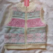 Gymboree PARK CITY LUXE PRINCESS SNOW DROP Reversible Fair Isle Vest NWT 3T