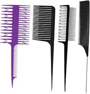 Folpus 4x Antistatic Weaving Comb Highlight Balayage Combs Set for Salon Home