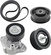 YzusGomumu Serpentine Drive Belt Tensioner Idler Pulley Serpentine Belt Kit Compatible with 2006-2011 Mercedes-Benz ML350 GL450 G550 SLK300 C280 GLK350 E350 CL550 S550 Replaces 2722021419 2722000270