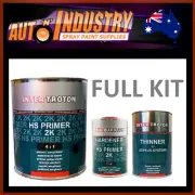 COMPLETE KIT HI-BUILD 2PACK 2K PRIMER-FILLER 6Lt CHOOSE GREY BLACK OR WHITE