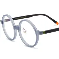 在飛比找蝦皮商城精選優惠-新款多色拼料大圓形磨砂板材眼鏡框男女同款可配鏡眼鏡架