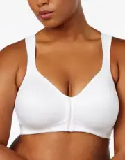 E525 Playtex Posture Boost Bra 18 Hour Front Close Back Support Comfort Bra 46DD