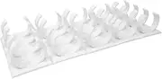 4PCS Plastic Extra Strength Adhesive Spice Racks Spice Gripper Clips Strips for 20 Spice Jar (White, One size)