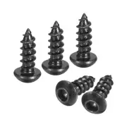Hex Socket Self Tapping Screws, M6 x 16mm Carbon Steel Wood Screw 25pcs