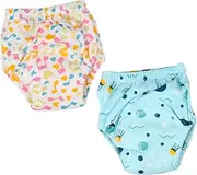 Hoement Cotton Baby Training Pants Newborn Nappies 2pcs Washable Breathable Comfortable for Potty Training
