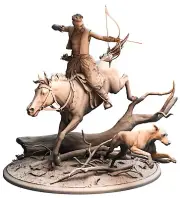 Cossack on the Hunt 75mm Scale Diorama by Ghost Horse | D&D | DnD | Pathfinder