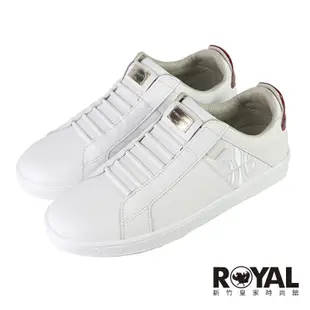 Royal Elastics Icon 白色 皮質 套入 運動休閒鞋 女款 NO.J0664【新竹皇家 】