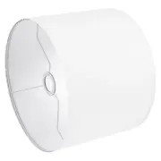 White Lamp Shade, Large Drum Lampshade 13" Top x 13" Bottom x 11" High (Spide...