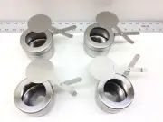 4 - Choice 8 Oz Stainless Steel Chafer Fuel Holder With Cover