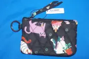 NEW with Tag Vera Bradley Zip ID Case with Key Ring in Herding Cats Pattern