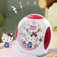 在飛比找PChome24h購物優惠-Hello Kitty凱蒂貓格子風音樂貪睡鬧鐘 JM-496