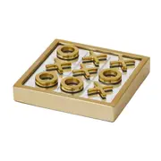 Pilbeam Living 20cm Steel Noughts & Crosses Game Home/Room Table Desk Decor Gold