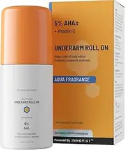 UnderArm Roll On with Lactic and Mandelic Acid, Remov.es odour, Whitens and Bright.ens Skin, Kills Bacteria, Exfoliates Underarm, Long lasting, For Women and Men, 40ml (Aqua Reef)