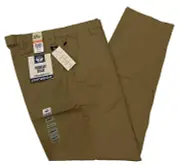 Mens Dockers Straight Workday Khaki Stretch Pants 36X34 Lightweight Dark Wheat