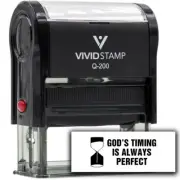 Vivid Stamp God’s Timing Is Always Perfect Self Inking Rubber Stamp